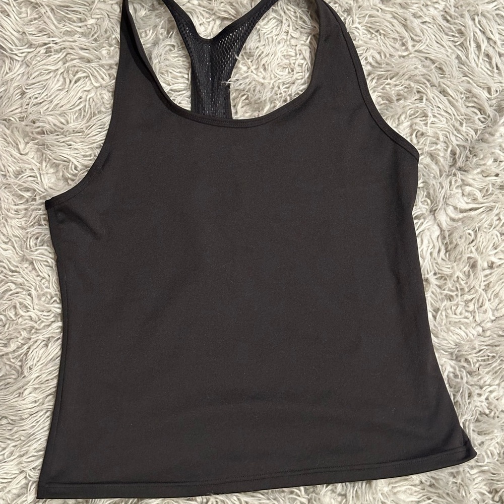 Black Racerback Workout Top